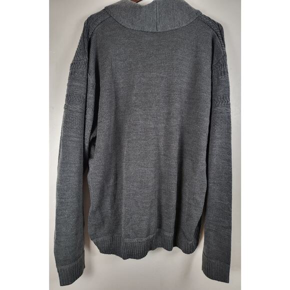 Haband Mens Cable Knit Shawl Collar Cardigan Sz XXL Cottagecore Grandpa Academia - Picture 2 of 8